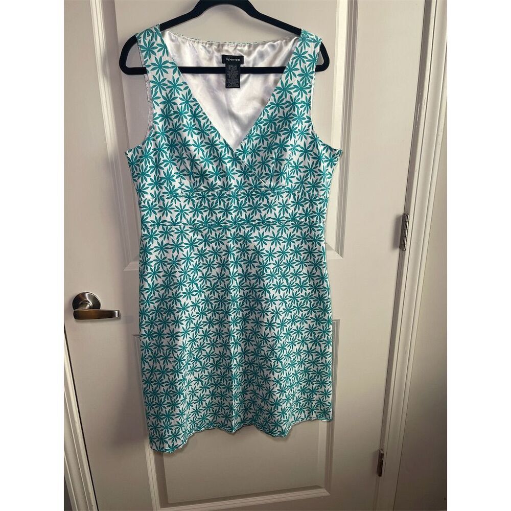 Spense Women's Size 16 Floral Wrap Front Sleeveless Dress Multicolor‎
